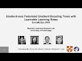 EuroMLSys 2023 Gradient-less Federated Gradient Boosting Trees with Learnable Learning Rates