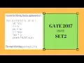 GATE 2017 SET2 pointers in C