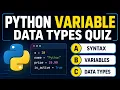 Python Fundamentals Quiz Syntax Variables Data Types Only 1 Can Score