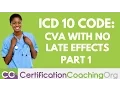 ICD 10 Codes for CVA with No Late Effects What is a CVA Part 1
