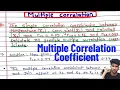 Multiple Correlation Statistics Multiple correlation coefficient MBS MBA MPA