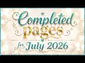 Completed pages July 2026 Adult Coloring