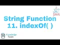 String Function - indexOf Method JAVA Programming ICSE
