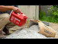 Het geheim van cement dat veel mensen niet kennen! Meng het gewoon met benzine en je gelooft het nie