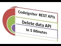 CodeIgniter Rest API in 5 minutes CodeIgniter delete data API Tutorial