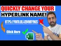 Change Hyperlink Name in Excel