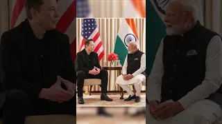 PM Modi Meets CEO Of Tesla SpaceX Mr Elon Musk In Washington DC USA Shorts 