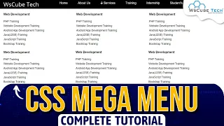 Responsive MEGA MENU Design Using HTML and CSS - Step By Step