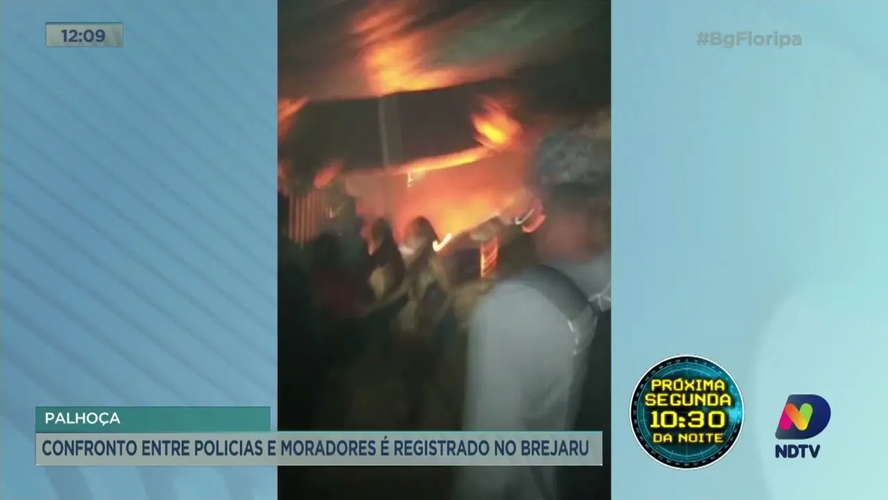 Palhoça: confronto entre policias e moradores é registrado no Brejaru