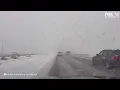 Snow covers 15 freeway near Las Vegas