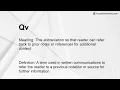 Qv Meaning