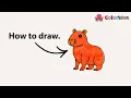How to Draw and Color Capybara Free Capybara Coloring Pages