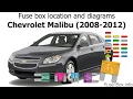 Fuse box location and diagrams Chevrolet Malibu 2008-2012