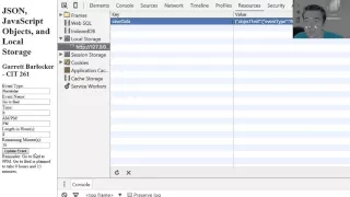 JSON JavaScript Objects and Local Storage