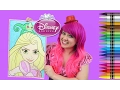 Coloring Rapunzel Pascal Tangled GIANT Coloring Book Crayons COLORING WITH KiMMi THE CLOWN