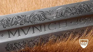 Forging the Munich executioners sword, part 3, etching and making the handle.
