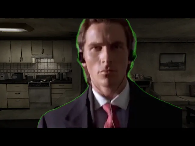 Patrick Bateman walking in silent hill 4