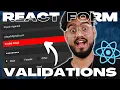 React Form Validations with YUP - Full Tutorial
