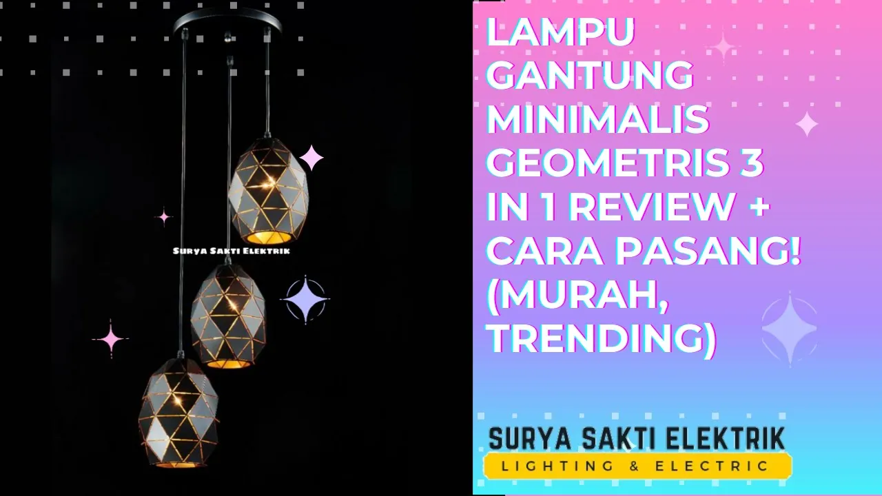 Lampu Gantung | 3 Rangkai | Pipa Paralon