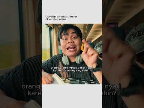 Obrolan bareng stranger di kereta be like #stranger #kereta#skit #comedyskit #contentcreator #comedy