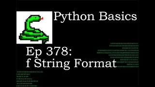 Python Basics f string