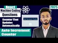 Auto Increment Counter in React JS React machine coding interview questions 2024