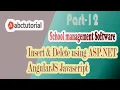 SMS-12 Insert Delete course information using ASP NET C Javascript Angularjs