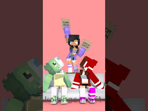 Catch Catch or Sugarcrash???  #kolongocraft #minecraftanimation #aphmau #shorts