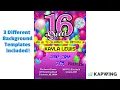 Sweet 16 Party Invitations-3 Different Templates To Choose From
