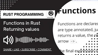 Functions in Rust Returning values - Tutorial