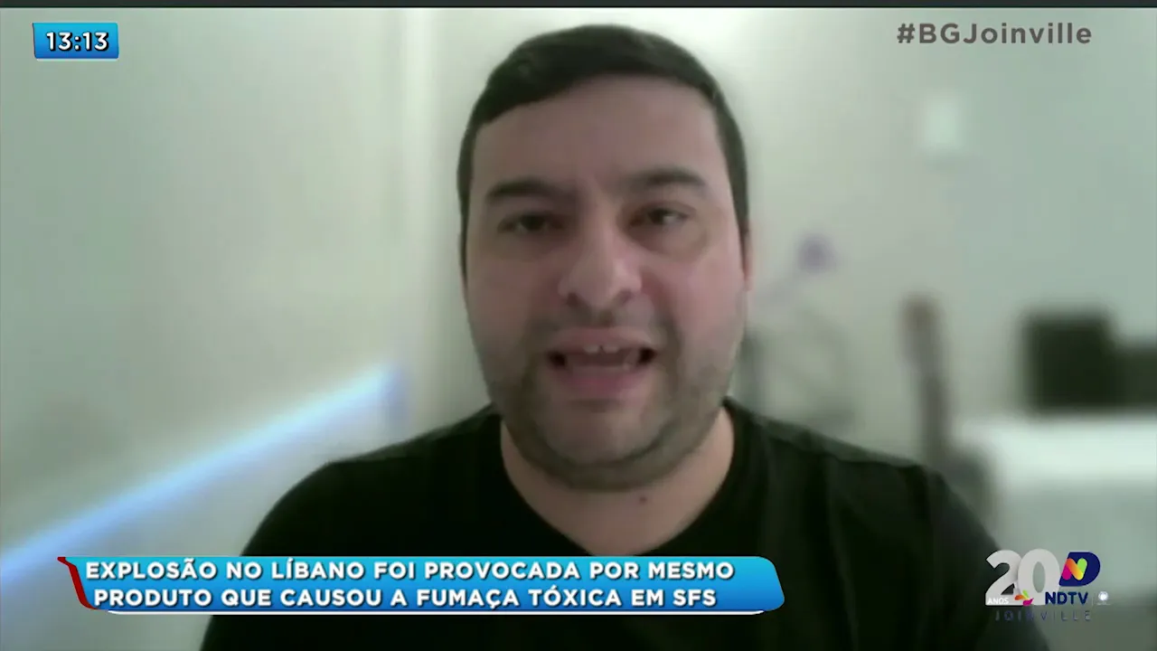 Explosão no Líbano foi provocada por mesmo produto que causou a fumaça tóxica em SFS, em 2013
