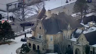 LIVE Haley Mansion on fire in Joliet Illinois