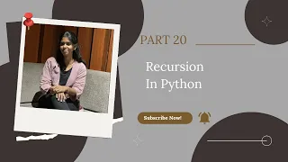 Recursion in Python Part 20 Python Tutorial for Beginners