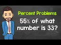Percent Problems Using the Percent Equation Finding the Whole No Calculator Math with Mr J
