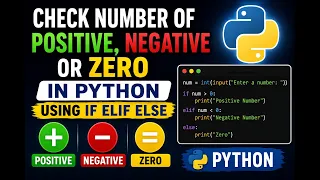 Python Program to Check if a Number is Positive Negative or Zero in a easy way