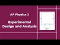Understanding the new AP Physics 2 FRQ Type Experimental Design and Analysis