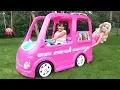 Download Lagu Kid Buys a Giant Barbie Dream Camper Van Vehicle Ride-On Power Wheel