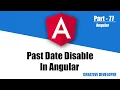 Past Date Disable In Bootstrap Material or Html Datepicker Angular Angular Datepicker Date