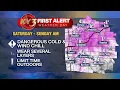 FIRST ALERT WEATHER Dangerous cold this weekend