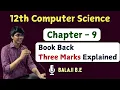 12th Computer Science - Chapter 9 Book Back three marks explained Conquer Victory Tamil