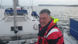 Crossing the Bristol channel to Padstow.  Sailing around the UK