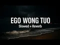 Lagu EGO WONG TUO - (Slowed + Reverb + Lyrics) Viral Tiktok