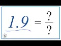1 9 as a Fraction simplified form