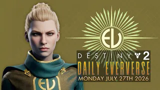 Destiny 2 New Daily Bright Dust Silver Eververse Store Monday July 27th 2026