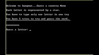Hangman Game in C