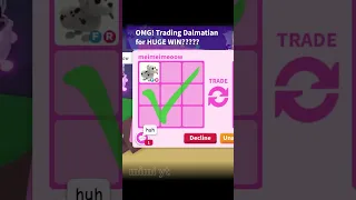 OMG HUGE WIN FOR MY DALMATIAN L ADOPT ME TRADING