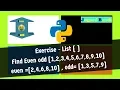 Exercise Find Even Number and Odd Number Python Tutorial
