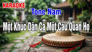 Một Khúc Dân Ca Một Câu Quan Họ KARAOKE Tone Nam | Bản Phối Siêu Chuẩn