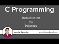 1 Introduction to Pointers C language C Programming