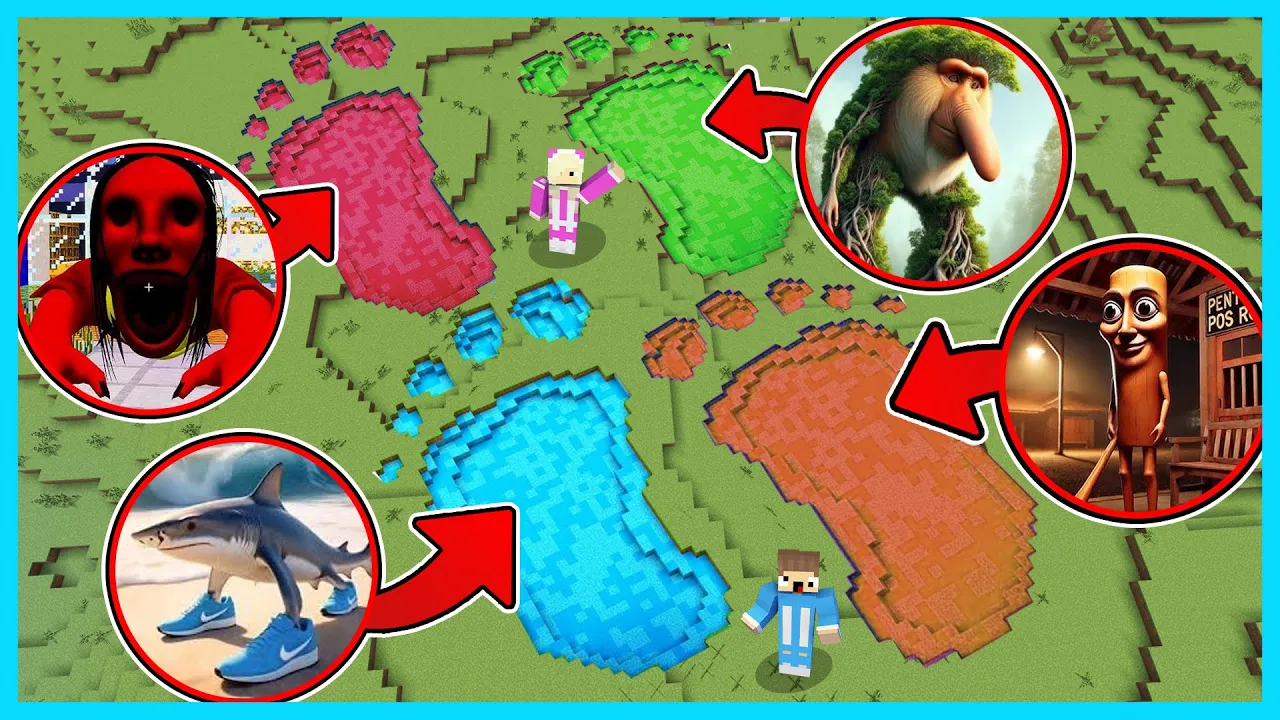 MIPAN & ZUZUZU MENEMUKAN 4 JEJAK KAKI ANOMALI BRAINROT DI MINECRAFT SURVIVAL! SEREM BANGET